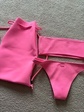 Triangl bikini - hot pink